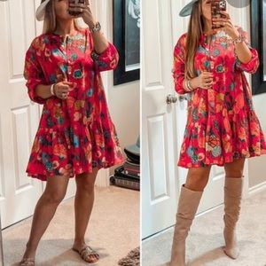 J.Crew Swingy cover-up dress in painted floral XS